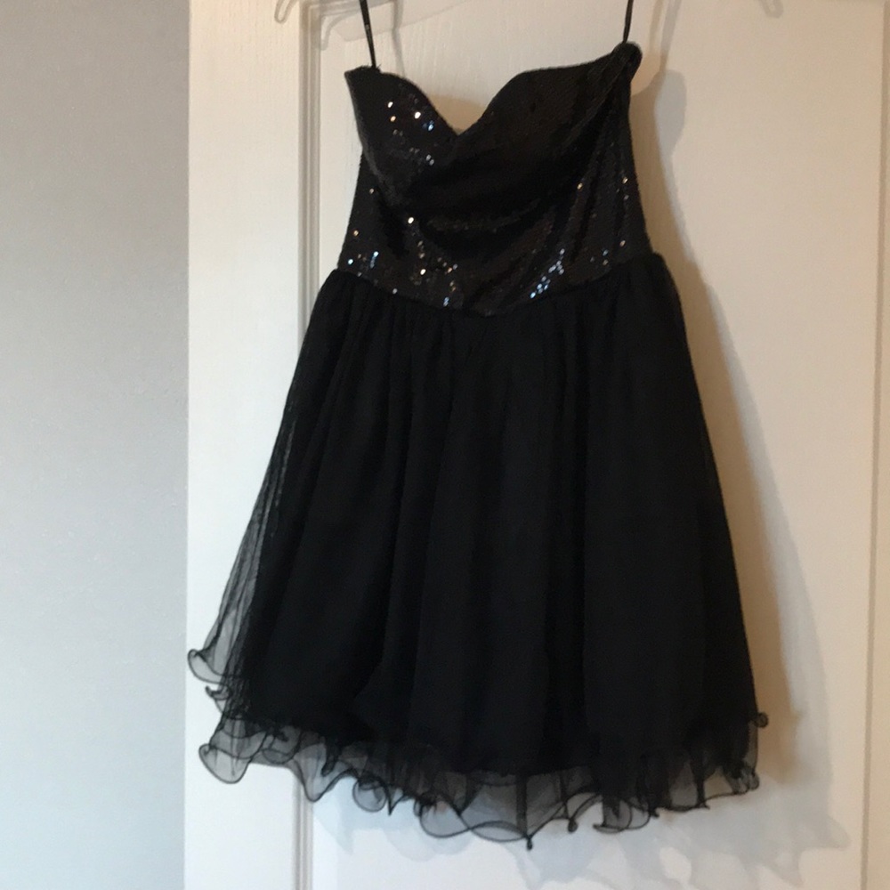 Strapless mini cocktail dress